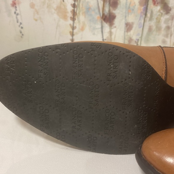 Franko Sarto Leather Tan Leather Ankle Boot Booties Size 7 - Picture 16 of 16